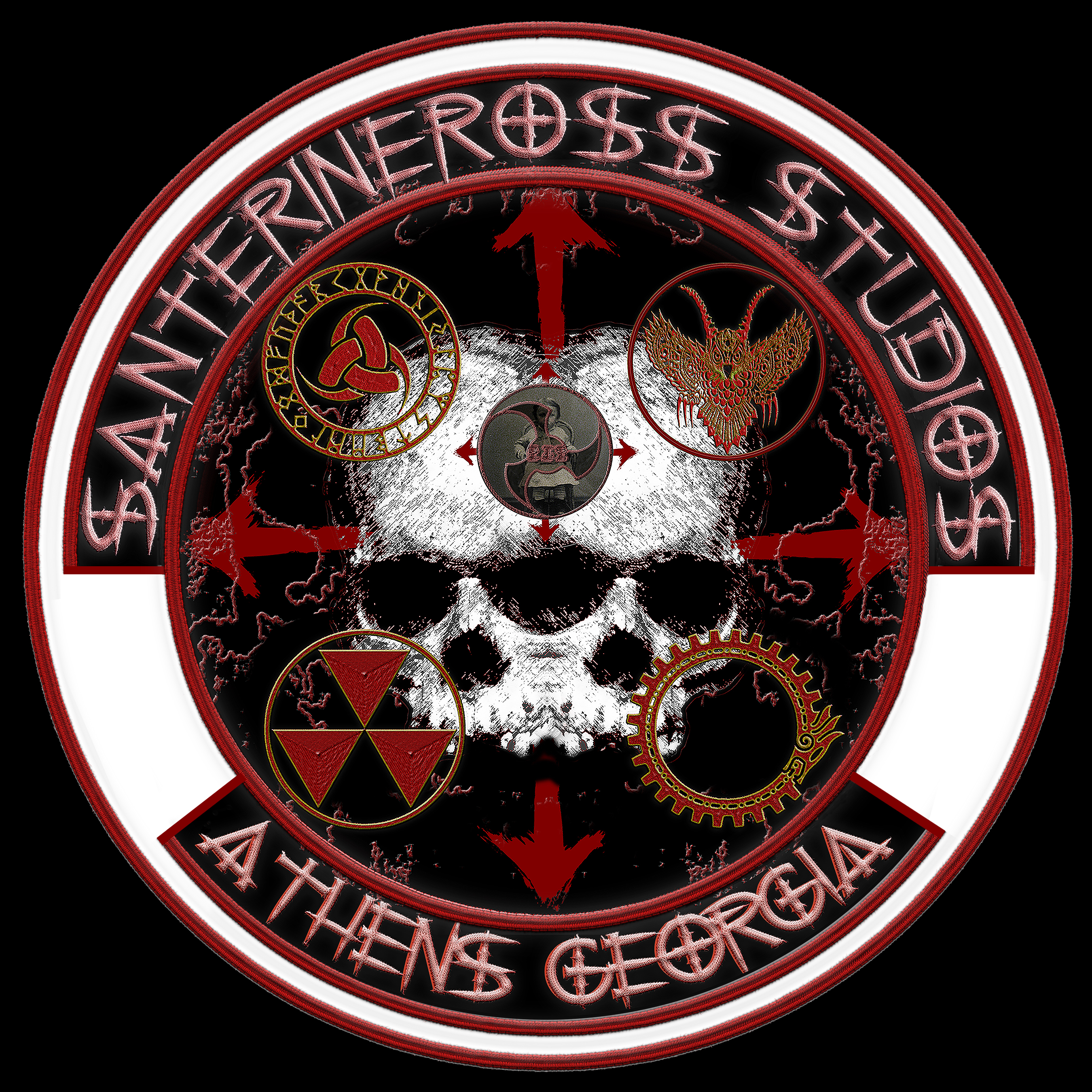 Santerineross Studios, Athens GA skull logo